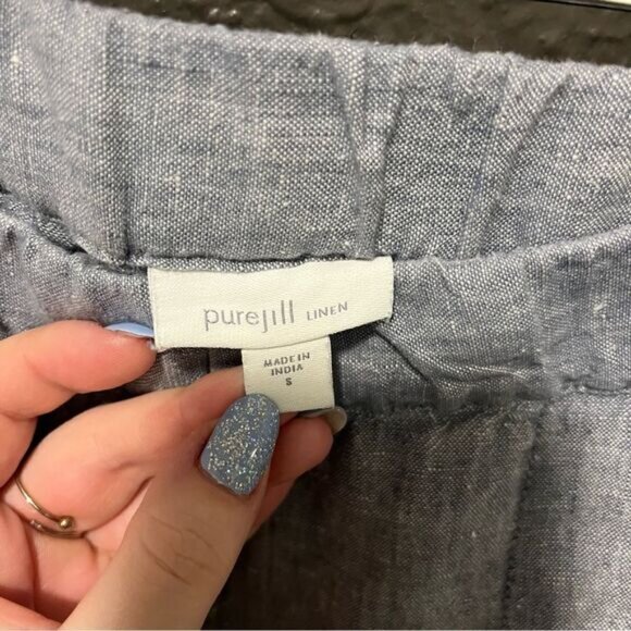J. Jill, Pure Jill, Linen Roll Tab Pants - Picture 8 of 12